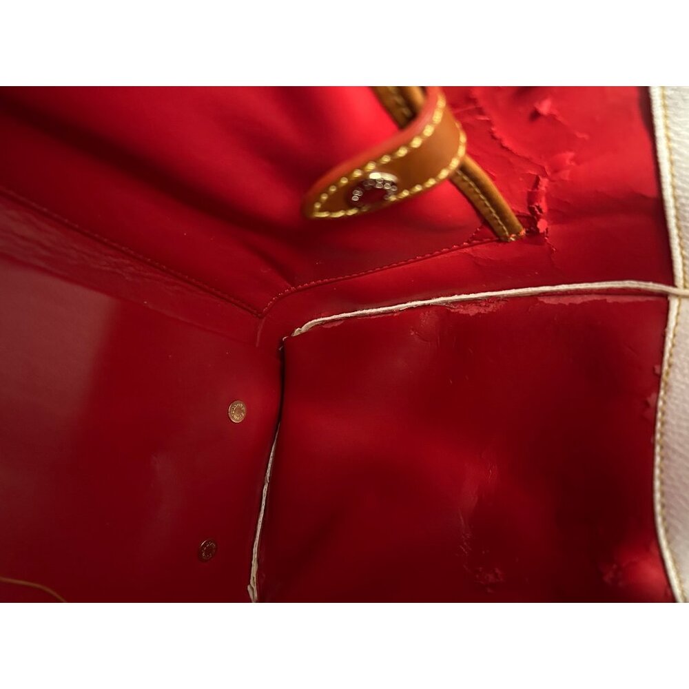 Dooney & Bourke White and Brown Leather Tote - Picture 12 of 16